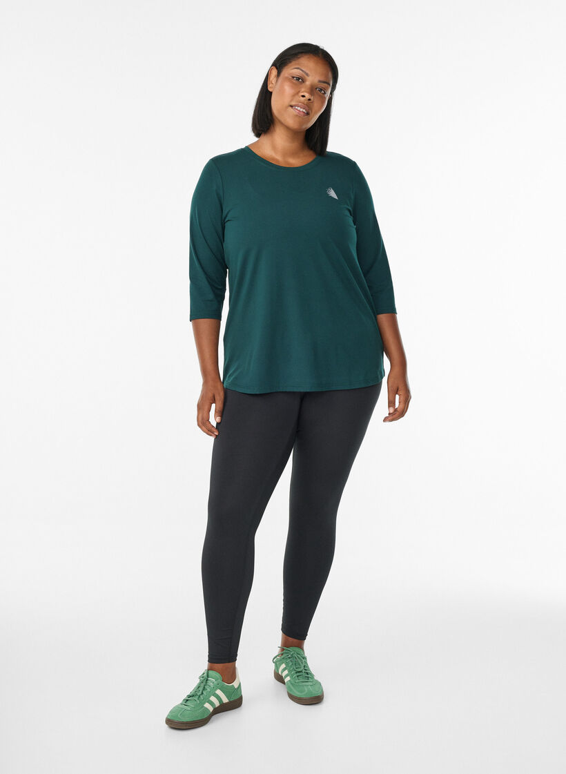 Trainingsshirt mit 3/4-&Auml;rmeln, Gr&uuml;n, Model image number 1
