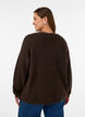 Strickbluse mit V-Ausschnitt und Raglan&auml;rmeln, Braun, Model image number 2