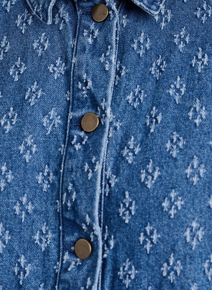 Jeansjacke mit Destroyed-Muster, Blau, Packshot image number 2