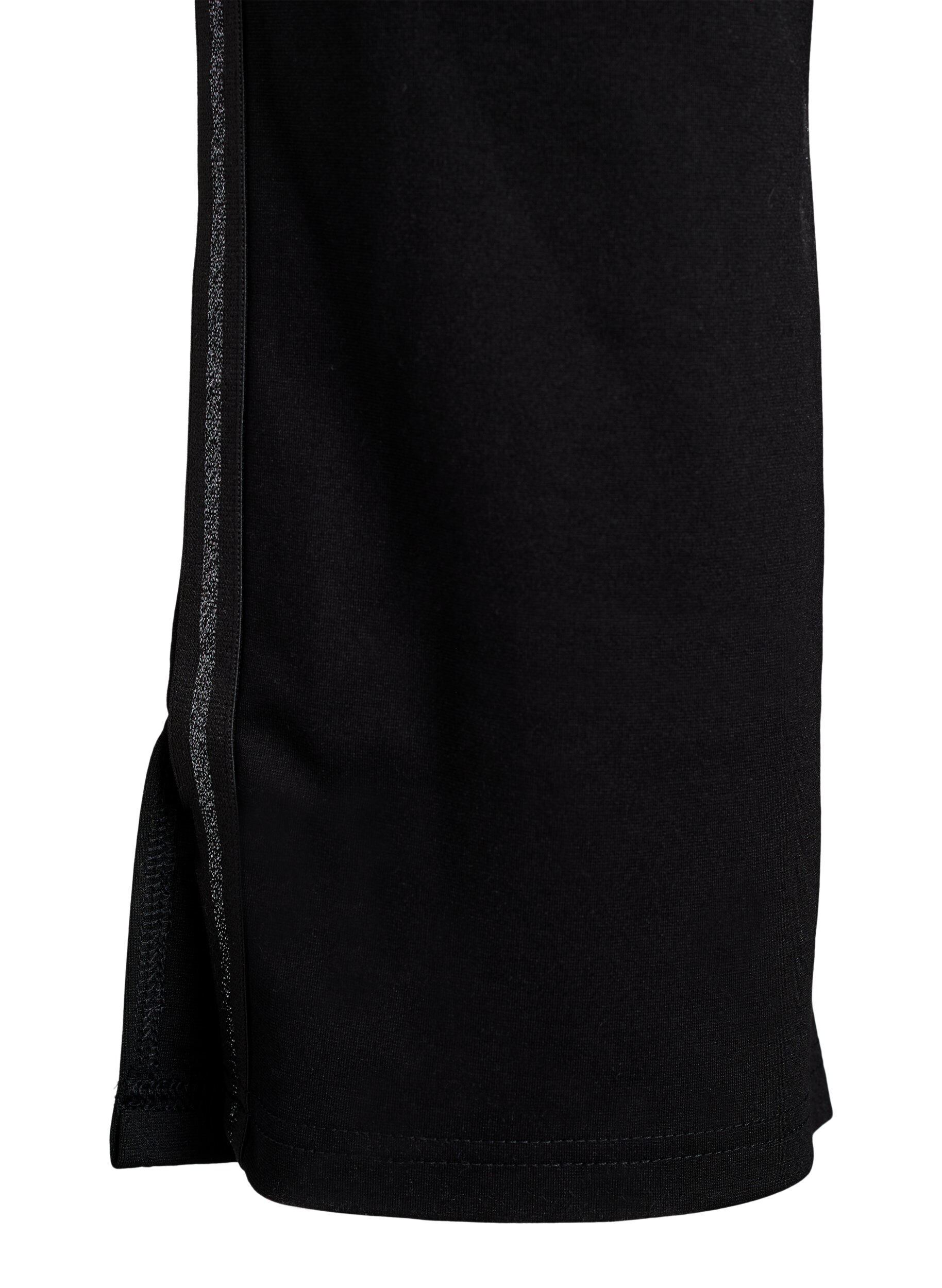ZizziLeggings mit Glitzerstreifen und Schlitzen, Schwarz, Packshot image number 3