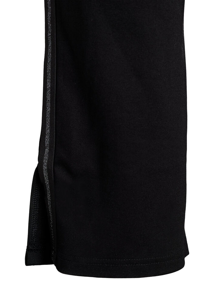 Leggings mit Glitzerstreifen und Schlitzen, Schwarz, Packshot image number 3