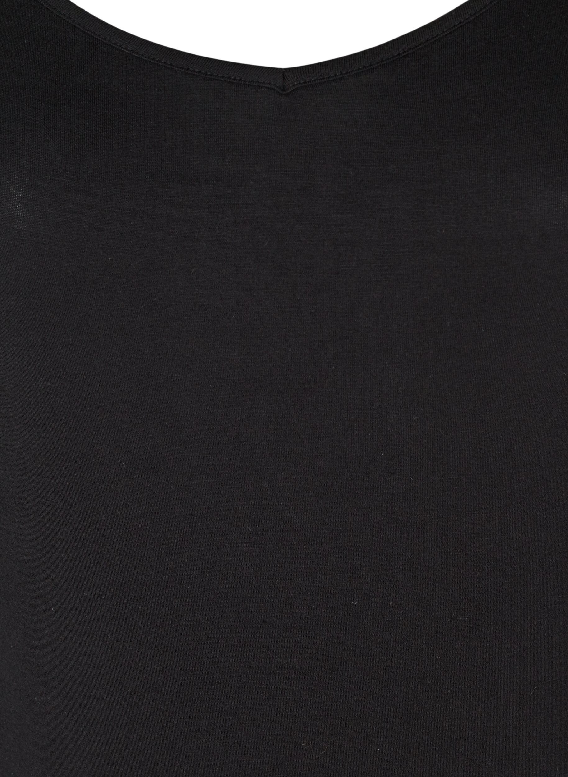 ZizziEinfarbiges Unterkleid aus Viskose, Schwarz, Packshot image number 2