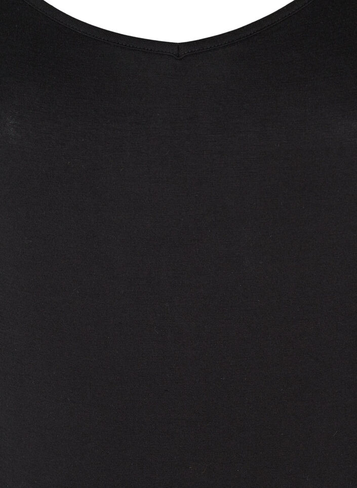 Einfarbiges Unterkleid aus Viskose, Schwarz, Packshot image number 2