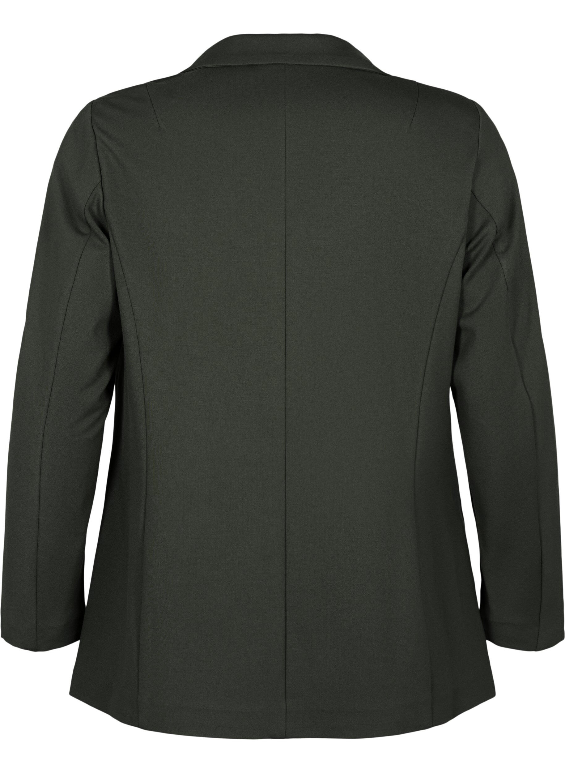 ZizziSchlichter Blazer mit Knopfverschluss, Gr&uuml;n, Packshot image number 1