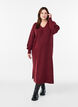 Lang&auml;rmeliges Strickkleid mit V-Ausschnitt, Rot, Model image number 0