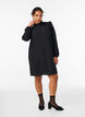 Kurzes Kleid mit R&uuml;schen und Glitzer , Schwarz, Model image number 1