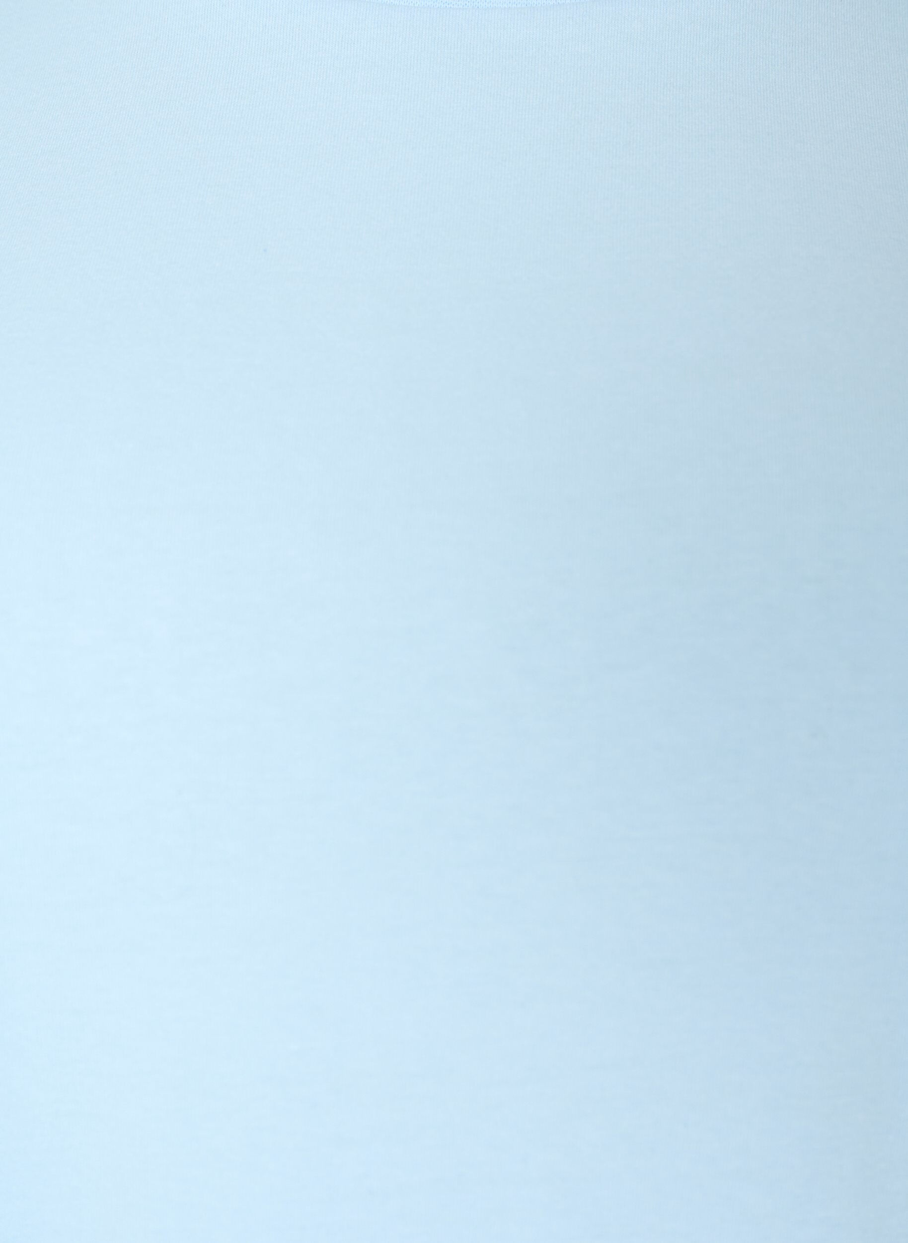ZizziT-Shirt aus Baumwolle mit gewellten Kontrastkanten, Blau, Packshot image number 2