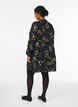 Gebl&uuml;mtes Kleid mit Bindeverschluss, Schwarz, Model image number 2