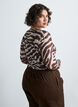 Bluse aus Mesh mit Print, Braun, Model image number 2