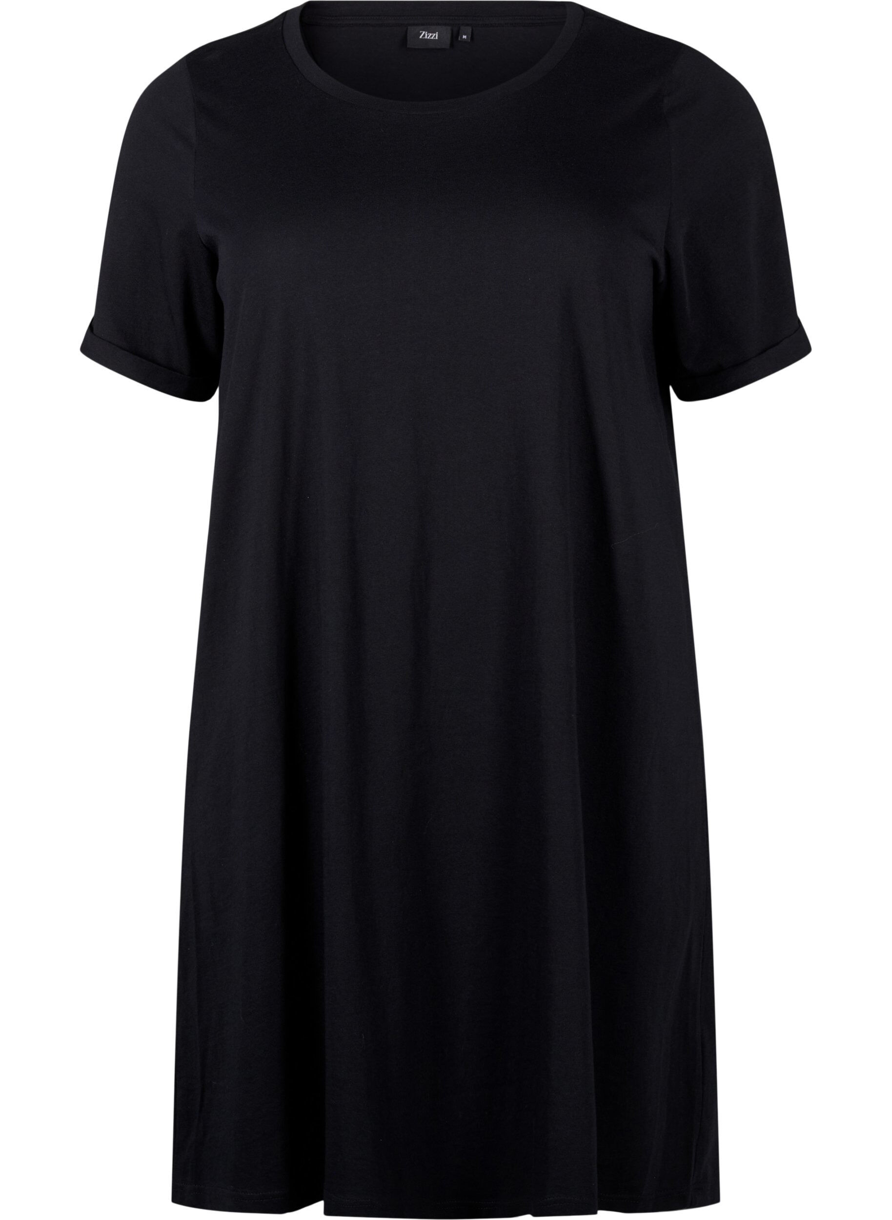 ZizziT-Shirt-Kleid aus Baumwolle, Black, Packshot image number 0