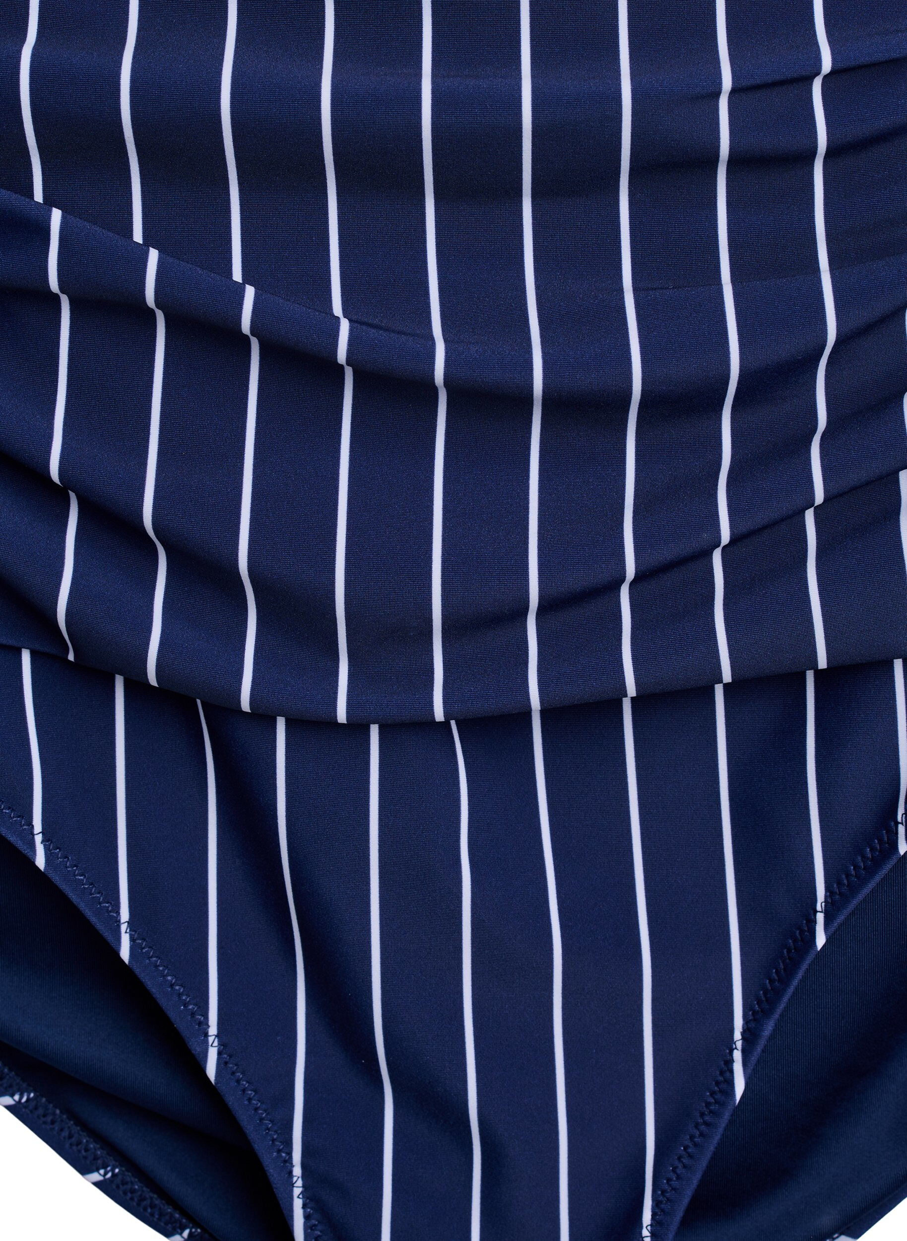 ZizziBikini-Slip mit Print und hoher Taille, Blau, Packshot image number 2