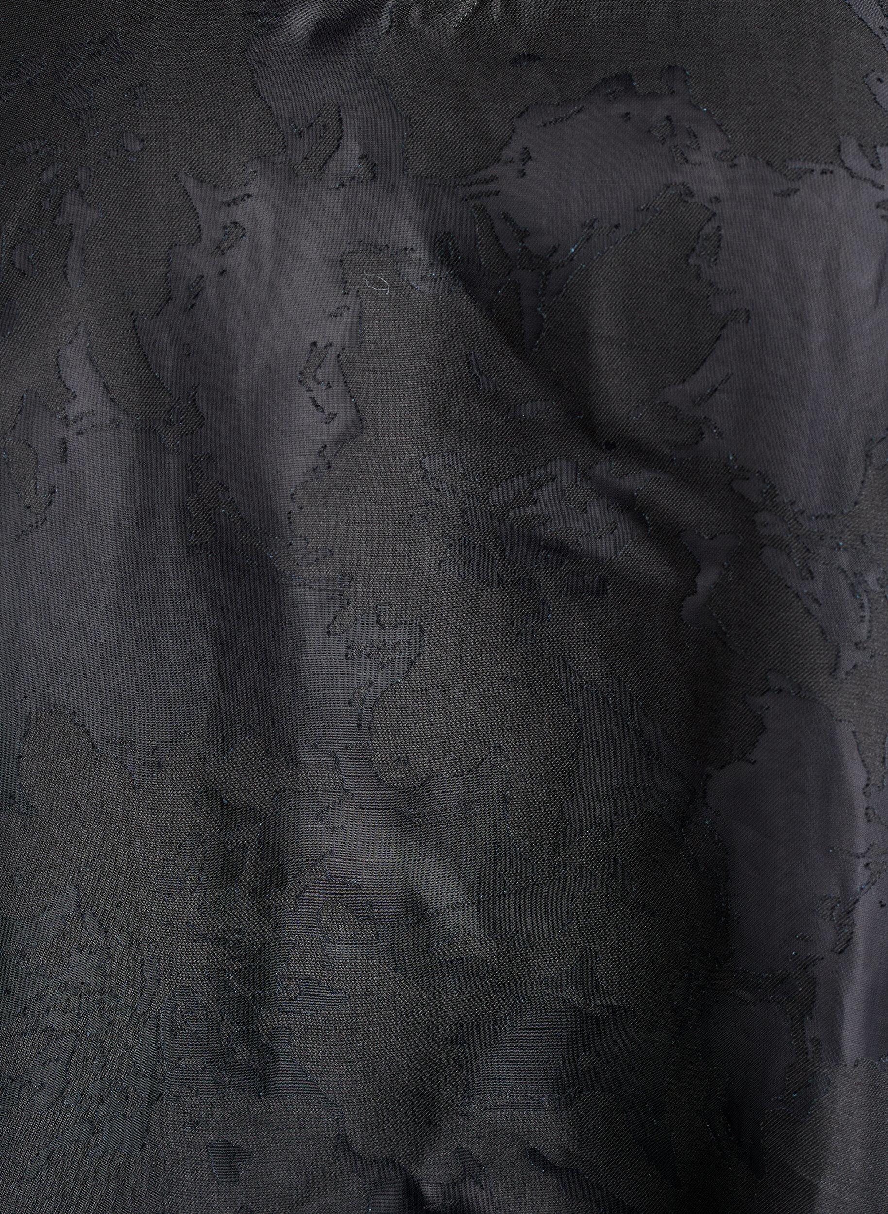 ZizziPartybluse in Organza-Optik mit Ton-in-Ton-Muster, Schwarz, Packshot image number 2