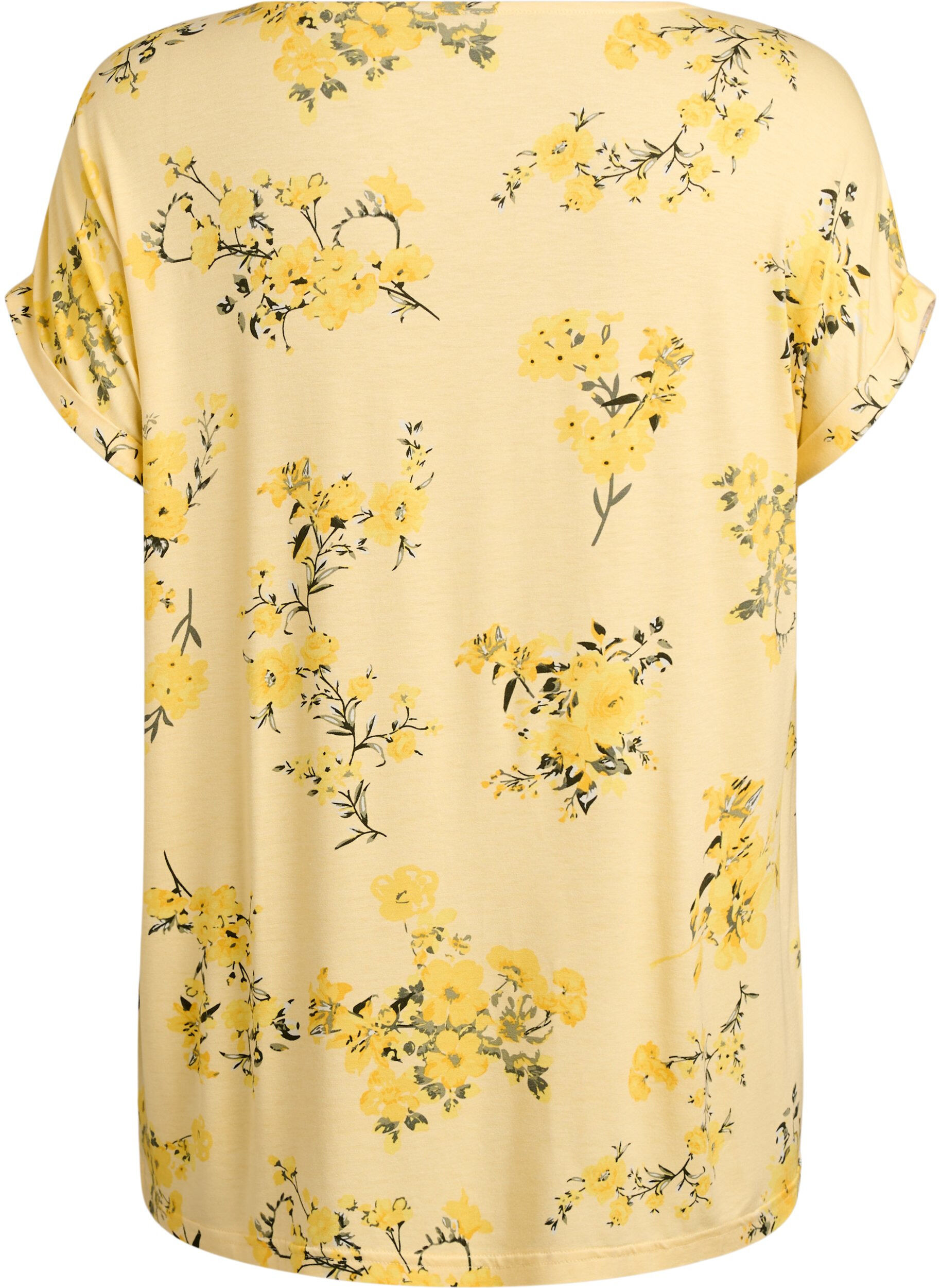 ZizziT-Shirt mit Blumenprint, Gelb, Packshot image number 1