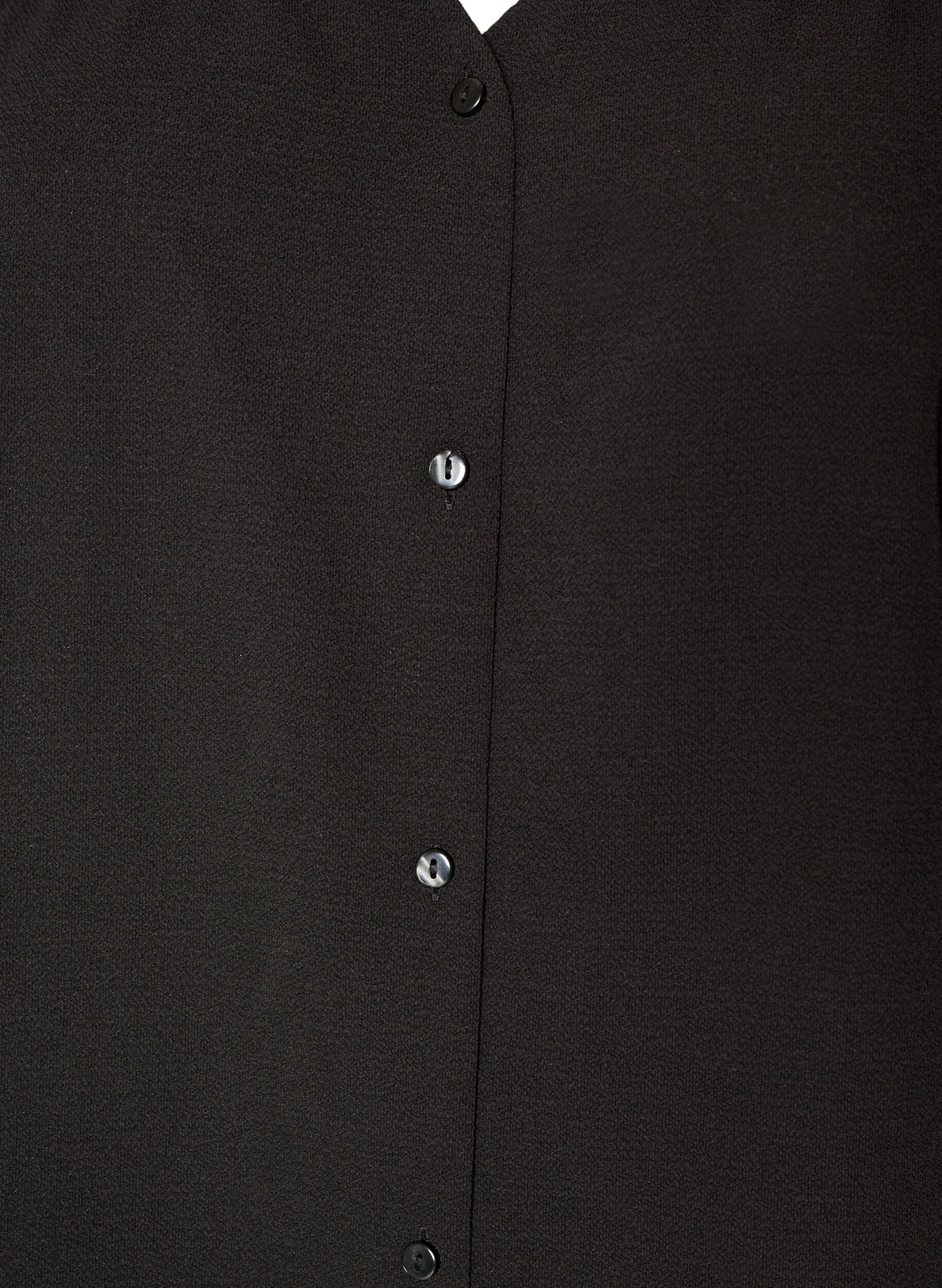 ZizziHemdbluse mit 1/2-&Auml;rmeln, Schwarz, Packshot image number 2