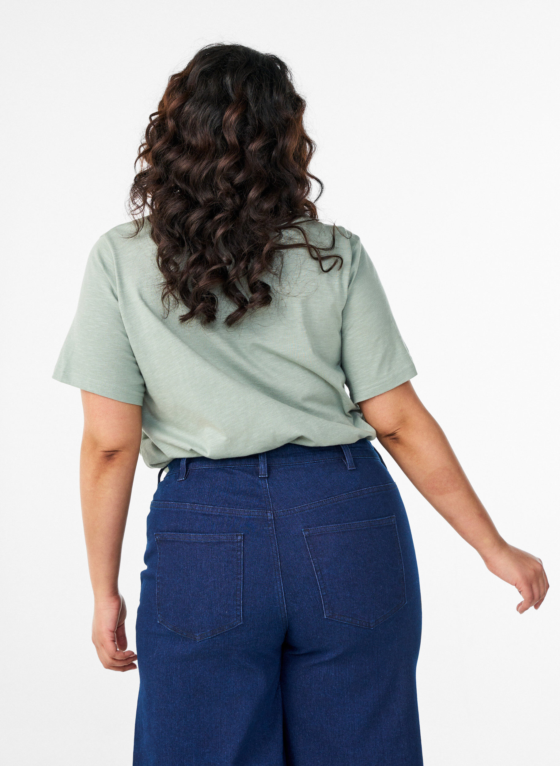 ZizziT-Shirt mit Knopfleiste, Gr&uuml;n, Model image number 2