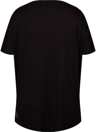 Trainings-T-Shirt aus Viskose mit Rundhalsausschnitt, Black, Packshot image number 1