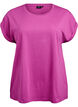 Kurz&auml;rmliges T-Shirt aus einer Baumwollmischung, Lila, Packshot image number 0