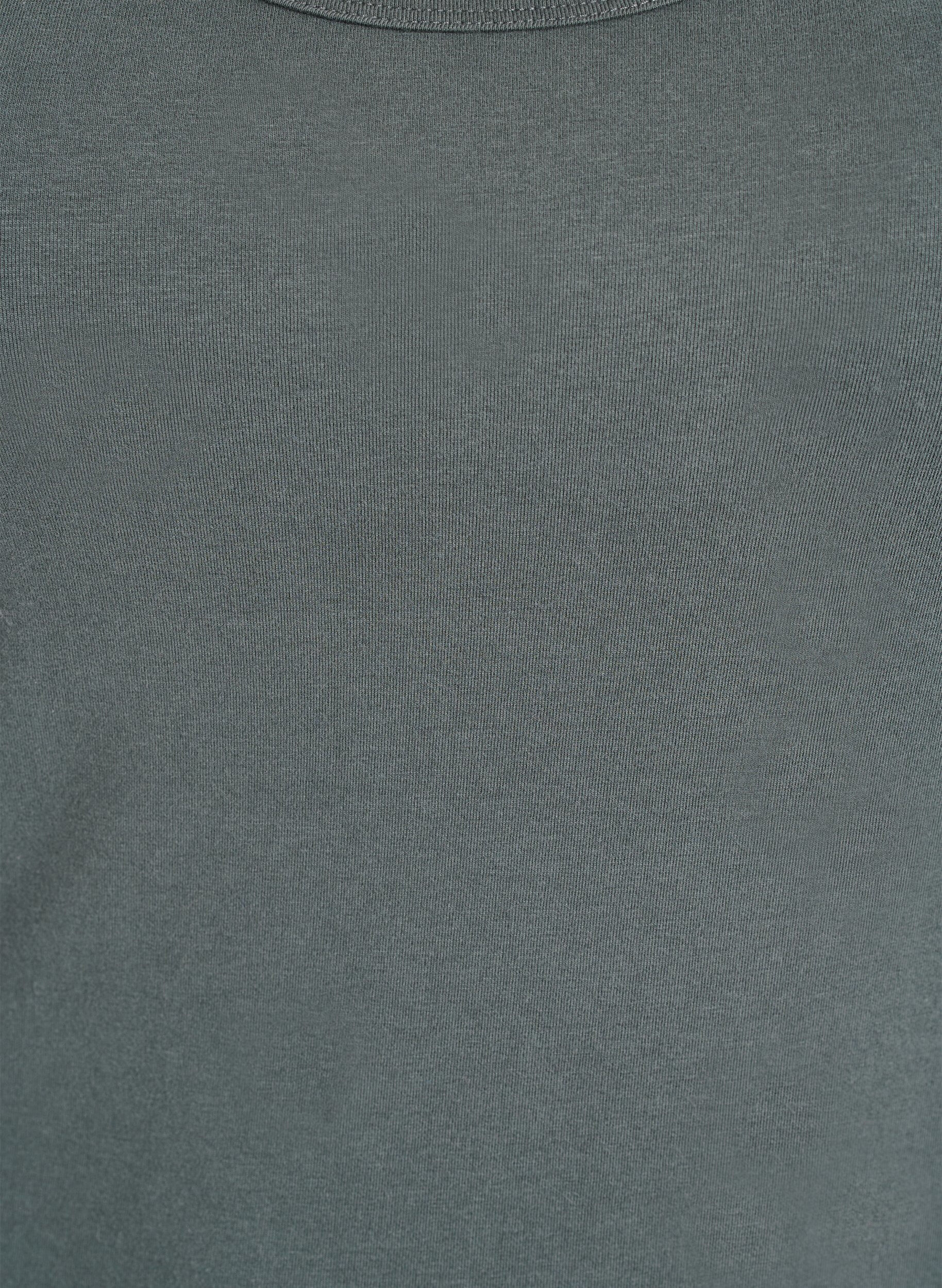 ZizziSolide Farbe Grundoberteil aus Baumwolle, Gr&uuml;n, Packshot image number 2