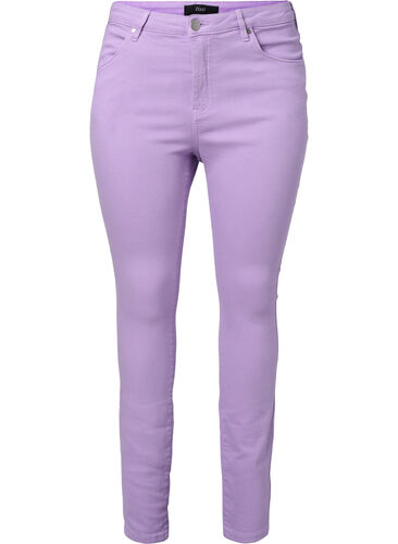 Hochtaillierte Amy Jeans mit Super Slim Passform, Lavender, Packshot image number 0