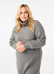 Langes Strickkleid mit Rollkragen, Medium Grey Mel., Model image number 2