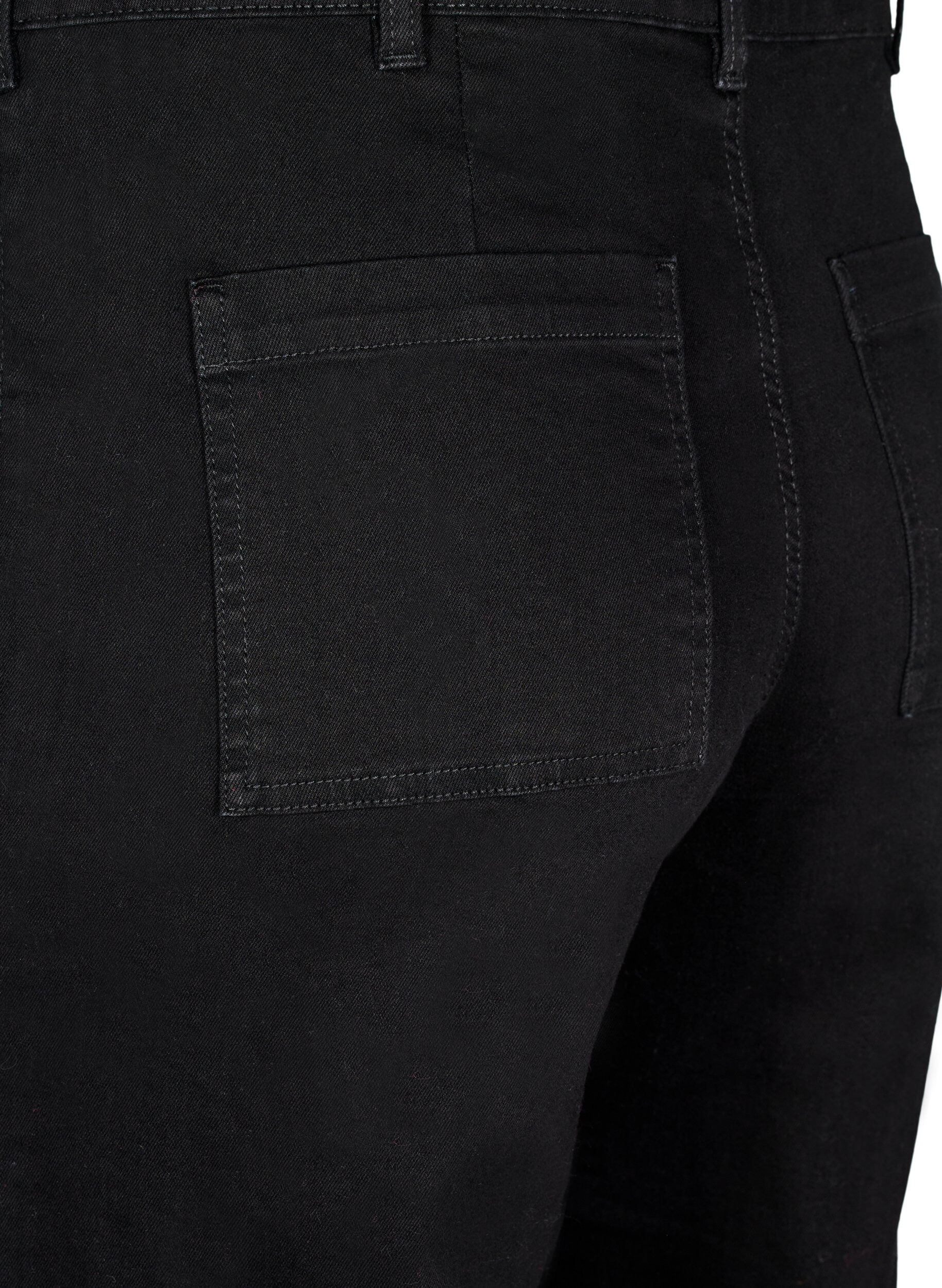 ZizziJeans mit hoher Taille und weitem Bein, Schwarz, Packshot image number 3