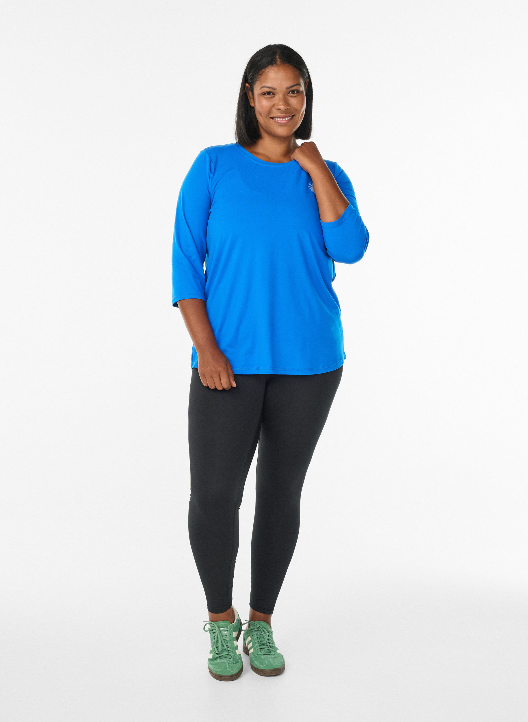 ZizziTrainingsshirt mit 3/4-&Auml;rmeln, Blau, Model image number 1
