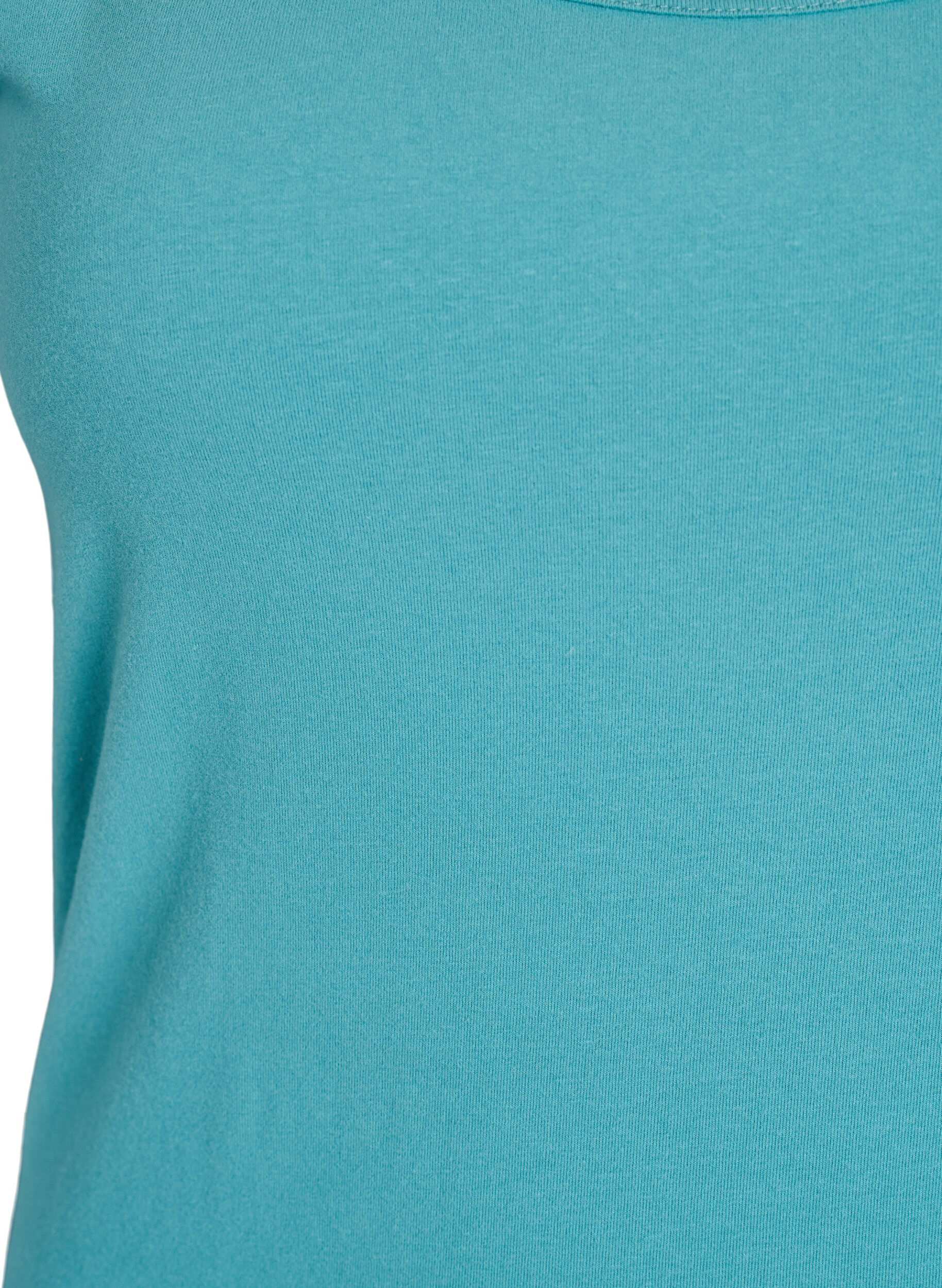ZizziEinfarbiges Basic Top aus Baumwolle, Blau, Packshot image number 2