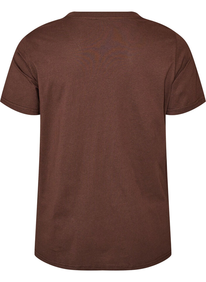 Basic-T-Shirt aus Baumwolle mit Rundhalsausschnitt, Braun, Packshot image number 1