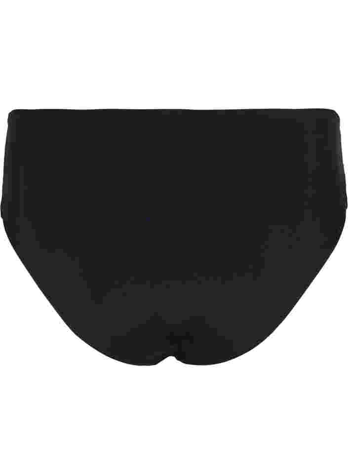 Hochtaillierter Bikinislip mit hohem Beinausschnitt, Black, Packshot image number 1