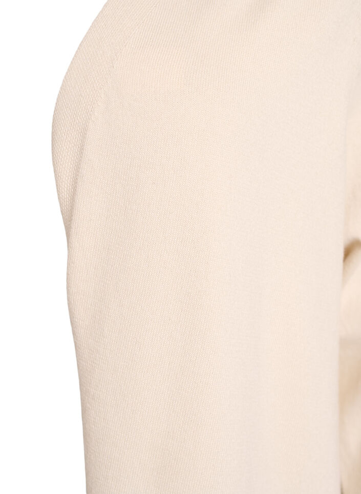 Lange, offene Strickjacke mit Taschen, Beige, Packshot image number 2