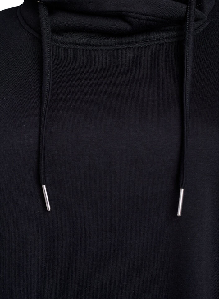 Sweatshirt mit Stehkragen und Taschen, Schwarz, Packshot image number 2