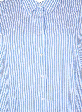 Langes gestreiftes Baumwollhemd, Light Blue Stripe, Packshot image number 2