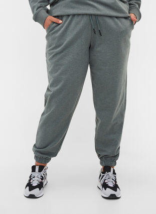 Lockere Sweatpants mit Taschen, Balsam Green Mel, Model image number 2