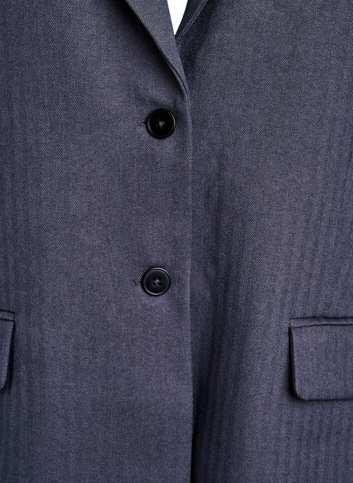 Klassischer Blazer mit Taschen, Grau, Packshot image number 2