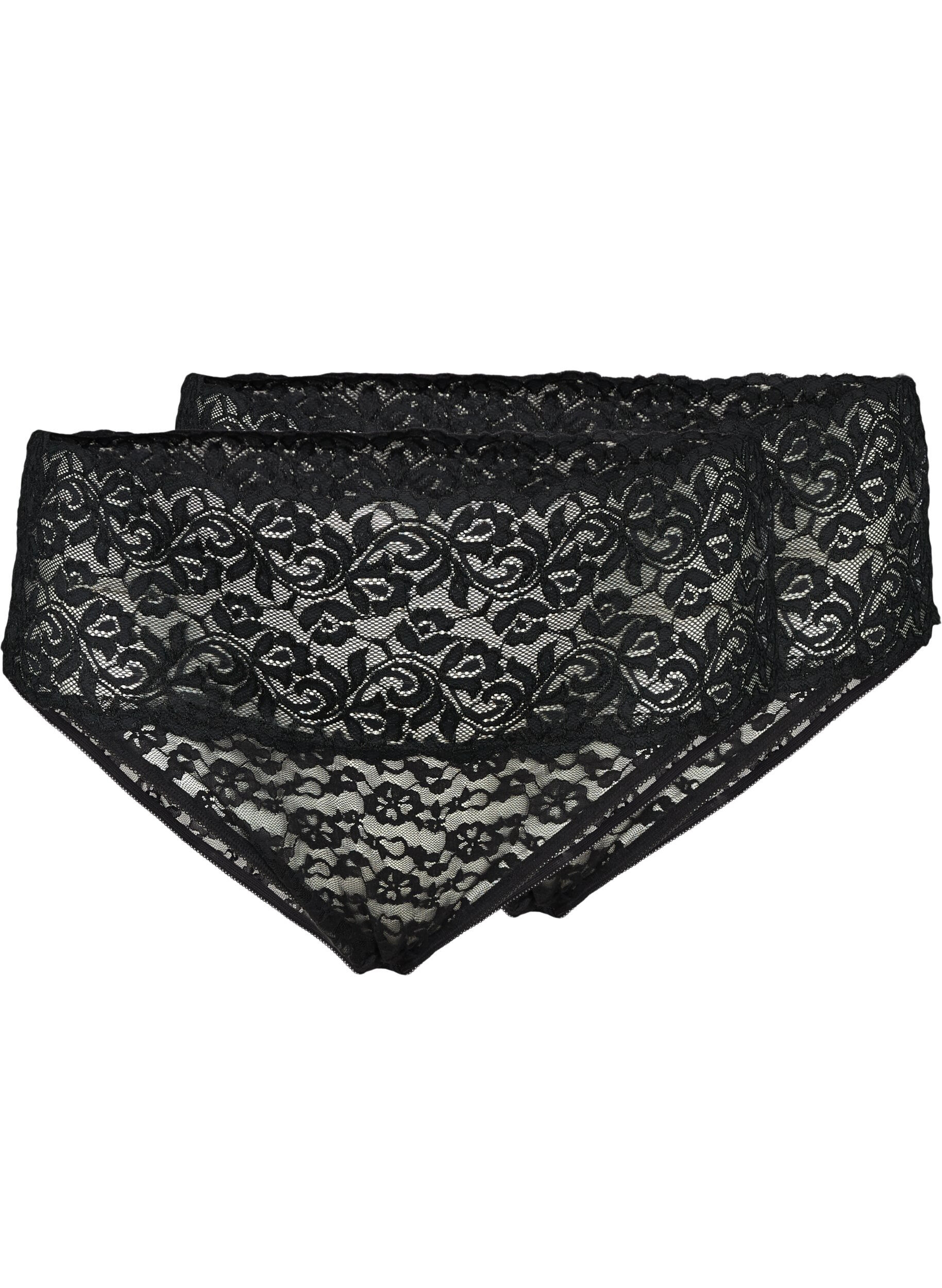 Zizzi2er Pack Panties, Black, Packshot image number 0