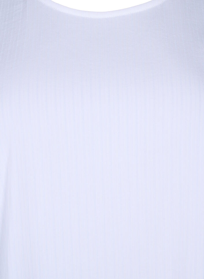 Kurzärmelige Bluse aus Viskose mit Schleifen, Bright White, Packshot image number 2