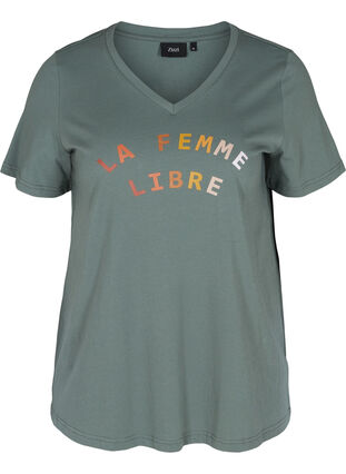 T-Shirt mit Print, Balsam Green FEMME, Packshot image number 0