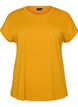 Kurz&auml;rmeliges T-Shirt aus einer Baumwollmischung, Gelb, Packshot image number 0