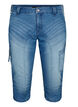 Slim Fit Caprijeans mit Taschen, Blau, Packshot image number 0
