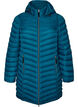Leichte Jacke mit Taschen und abnehmbarer Kapuze, Petrol, Packshot image number 0