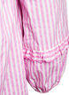 Gestreifte Bluse mit offener Vorderseite und Stickereien, Pink, Packshot image number 3
