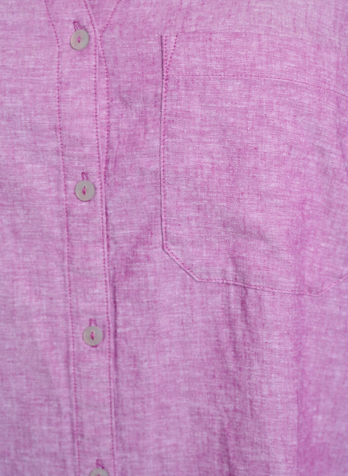 Bluse aus Leinen und Viskose mit 3/4-&Auml;rmeln, Lila, Packshot image number 2