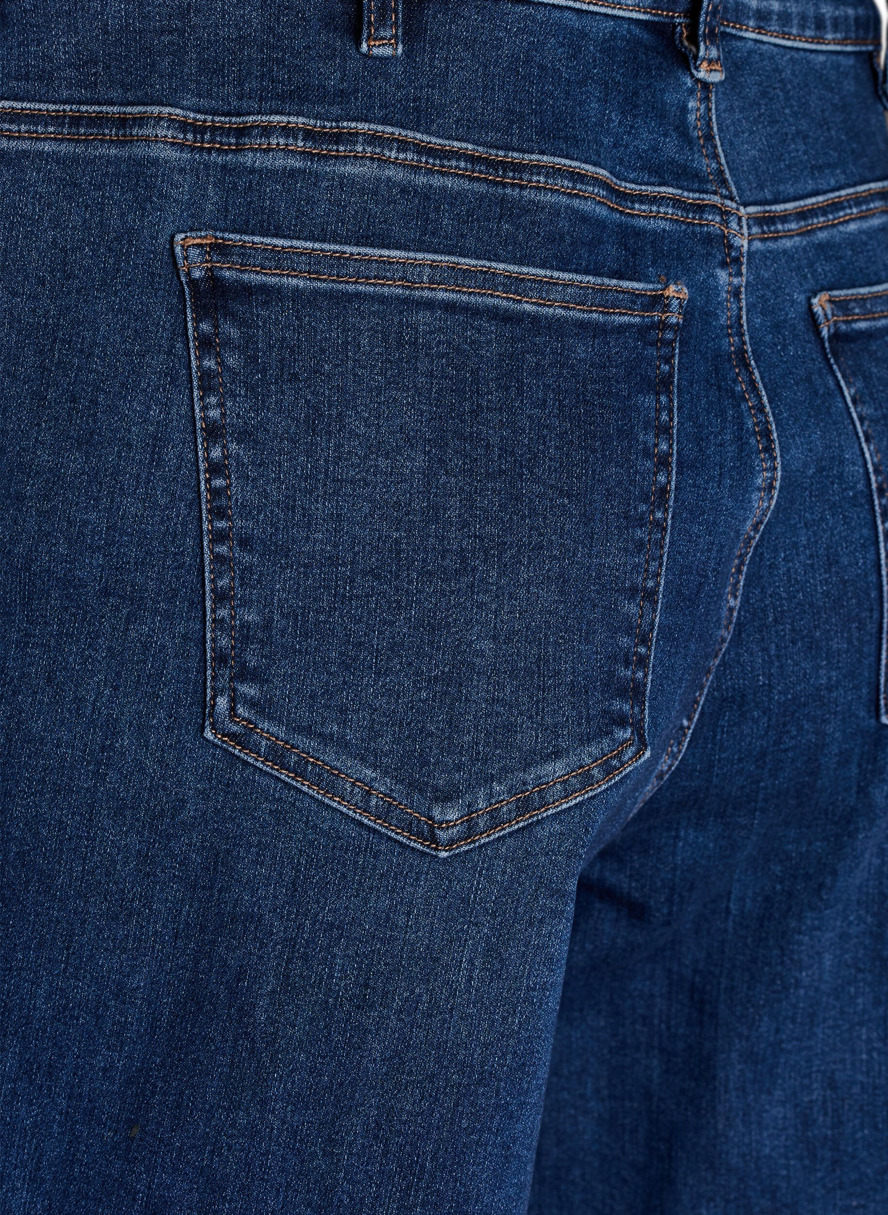 ZizziKiana Jeans mit Straight Fit und hoher Taille, Blau, Packshot image number 3