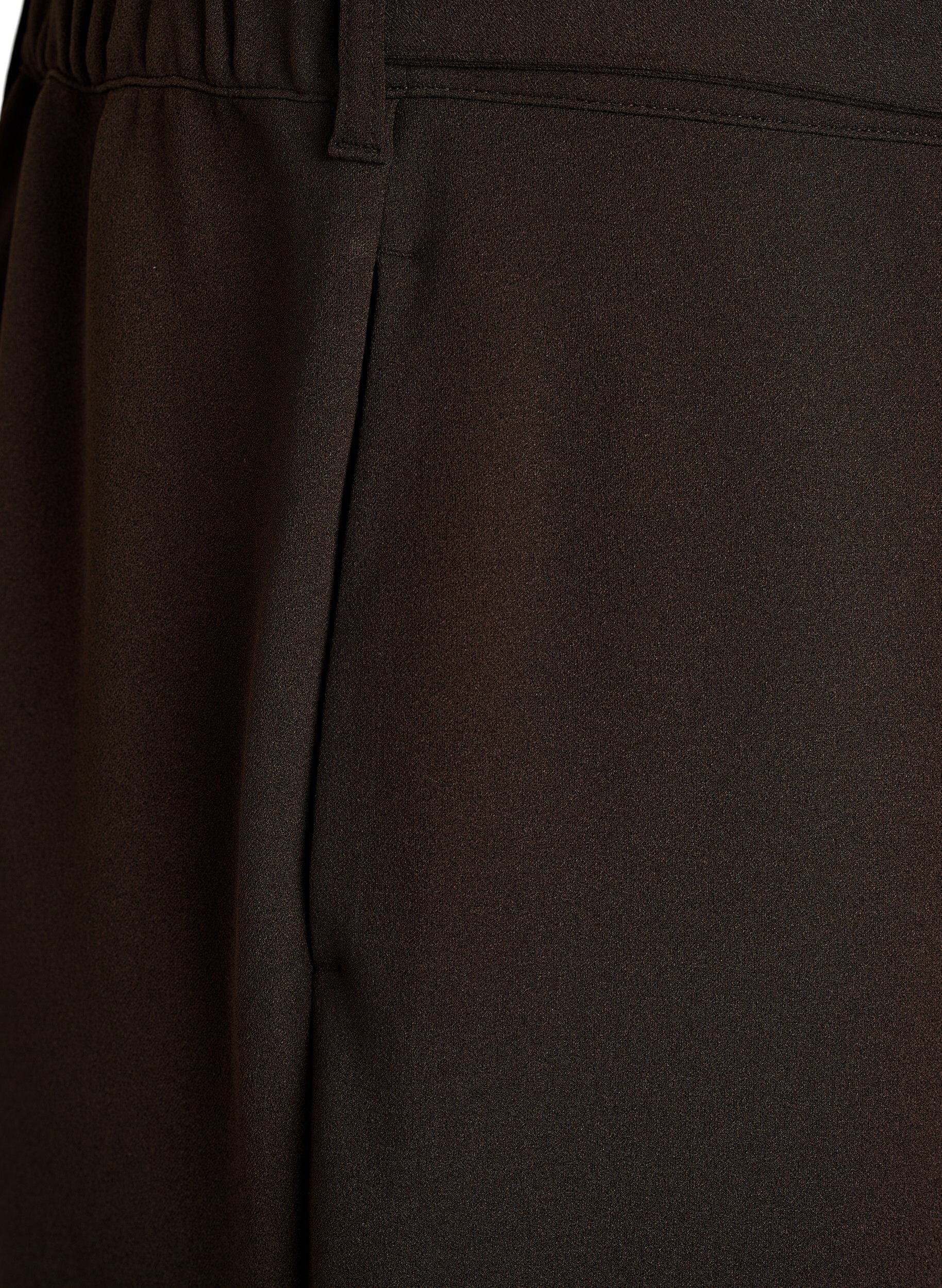 ZizziHoch taillierte Hose mit G&uuml;rtel und goldener Schnalle, Braun, Packshot image number 3