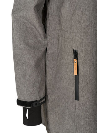Softshell-Jacke mit Kapuze und Taschen, Medium Grey Melange, Packshot image number 3