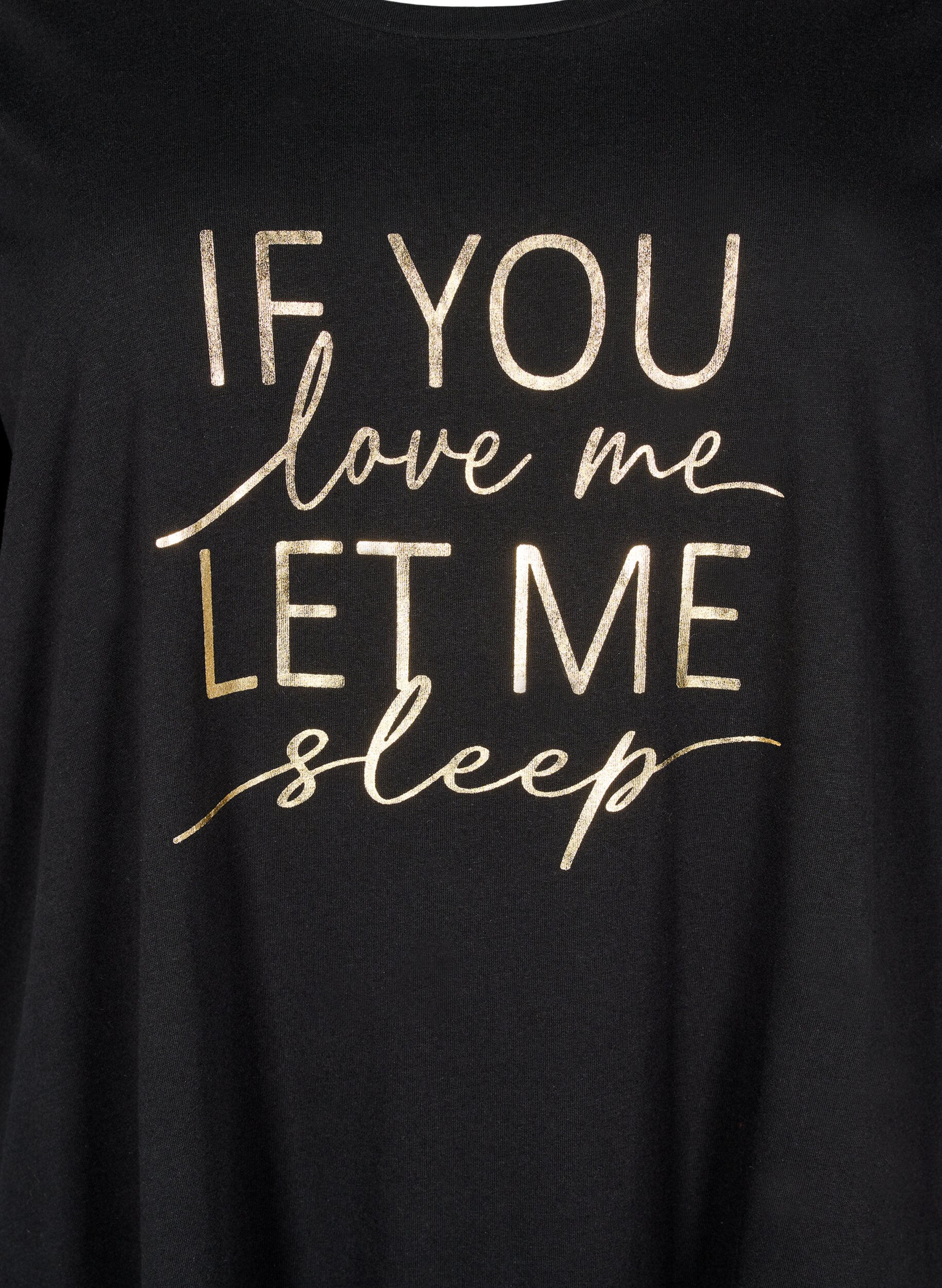 ZizziKurz&auml;rmeliges Nachthemd aus Bio-Baumwolle, Schwarz, Packshot image number 2