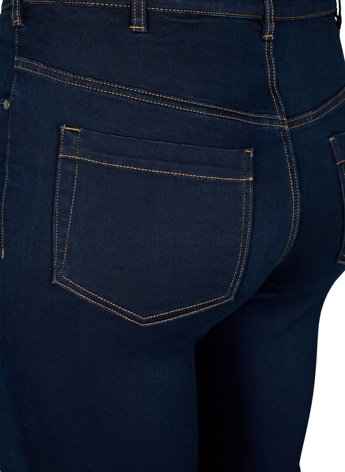 Super Slim Amy Jeans mit hoher Taille, Unwashed, Packshot image number 3