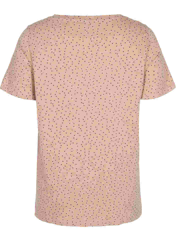Gepunktetes T-Shirt aus Baumwolle, Neutral w. Dots, Packshot image number 1