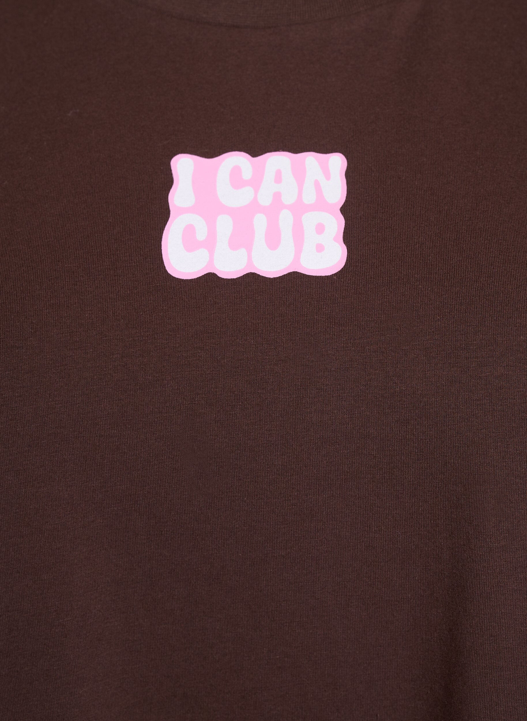 ZizziSportliches T-Shirt aus Bio-Baumwolle, Braun, Packshot image number 2