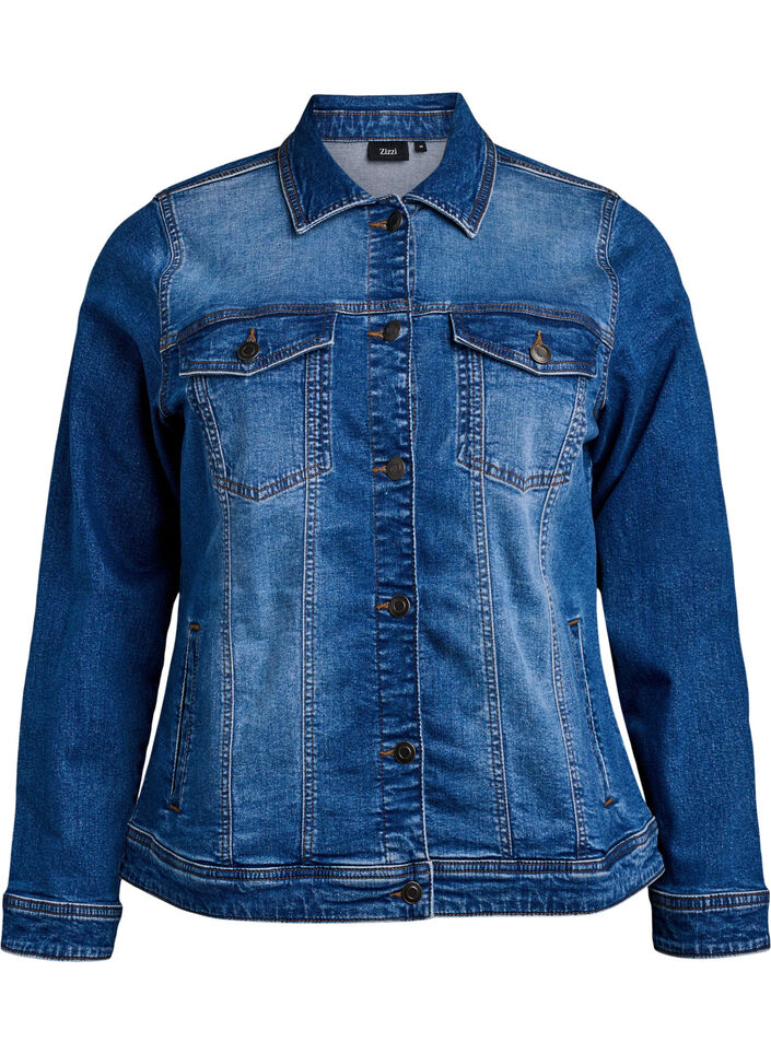 Jeansjacke im klassischen Schnitt, Blau, Packshot image number 0